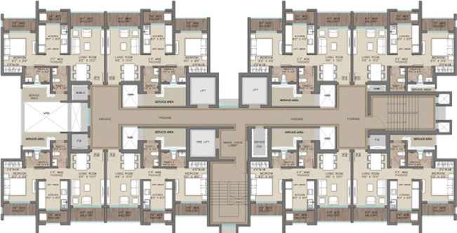 Floor Plan of Regency Onxy in Dombivli, Thane - Image 168738