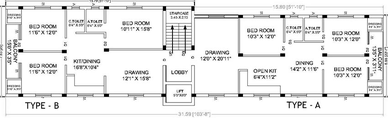 Floor Plan of Chittaz CK Residency in Patia, Bhubaneswar - Image 151171