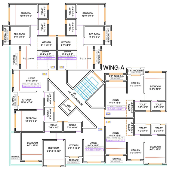 Floor Plan of Prithvi Srishti Complex Phase 1 in Palghar, Palghar - Image 166288