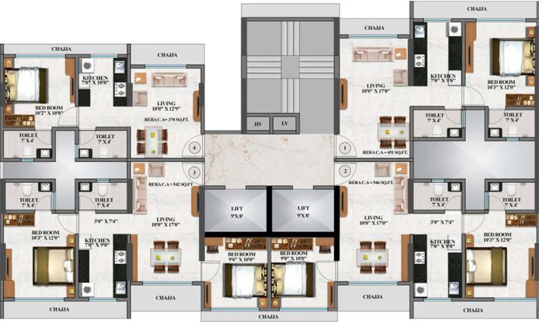Floor Plan of Hum Durga in Dahisar East, Mumbai - Image 151190