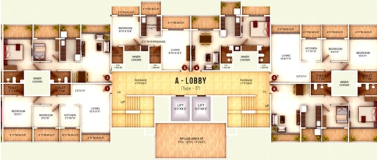 Floor Plan of Mohan Precious Greens in Ambernath East, Thane - Image 168751