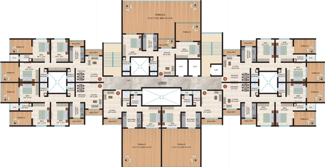 Floor Plan of Mohan Suburbia in Ambernath East, Thane - Image 168757