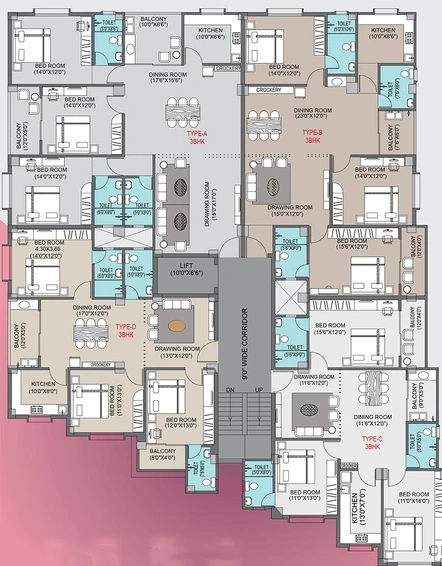 Floor Plan of Creative Harmony in Raghunathpur, Bhubaneswar - Image 151248