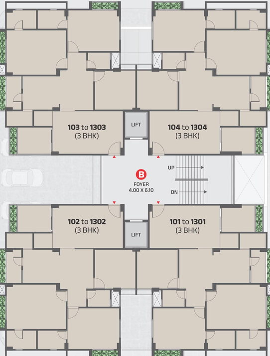 Floor Plan of Darsh Raj Panchamrut 3 in Sector 26, Gandhinagar - Image 151278