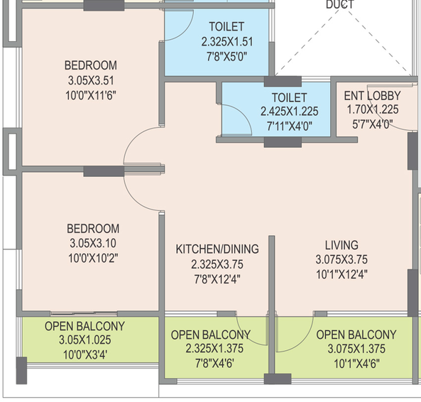 2 BHK Flat in Ravima Greenaria in Hadapsar, Pune - Image 742886