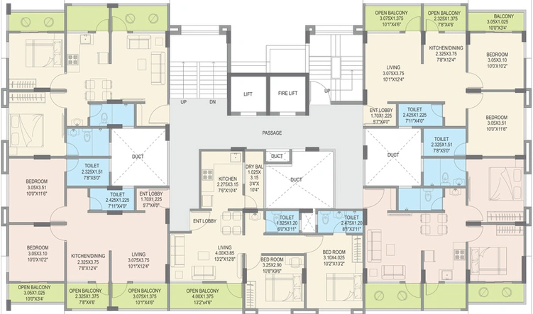 Floor Plan of Ravima Greenaria in Hadapsar, Pune - Image 113108