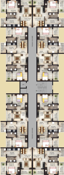 Floor Plan of Priority Estrada Royale in Ella, Goa - Image 151289