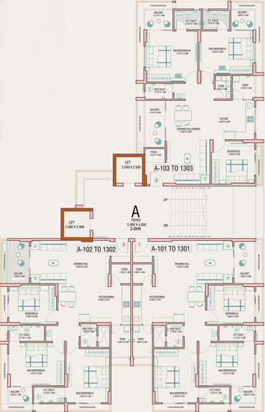 Floor Plan of Shivalay Kabir Parisar in Sargasan, Gandhinagar - Image 151291