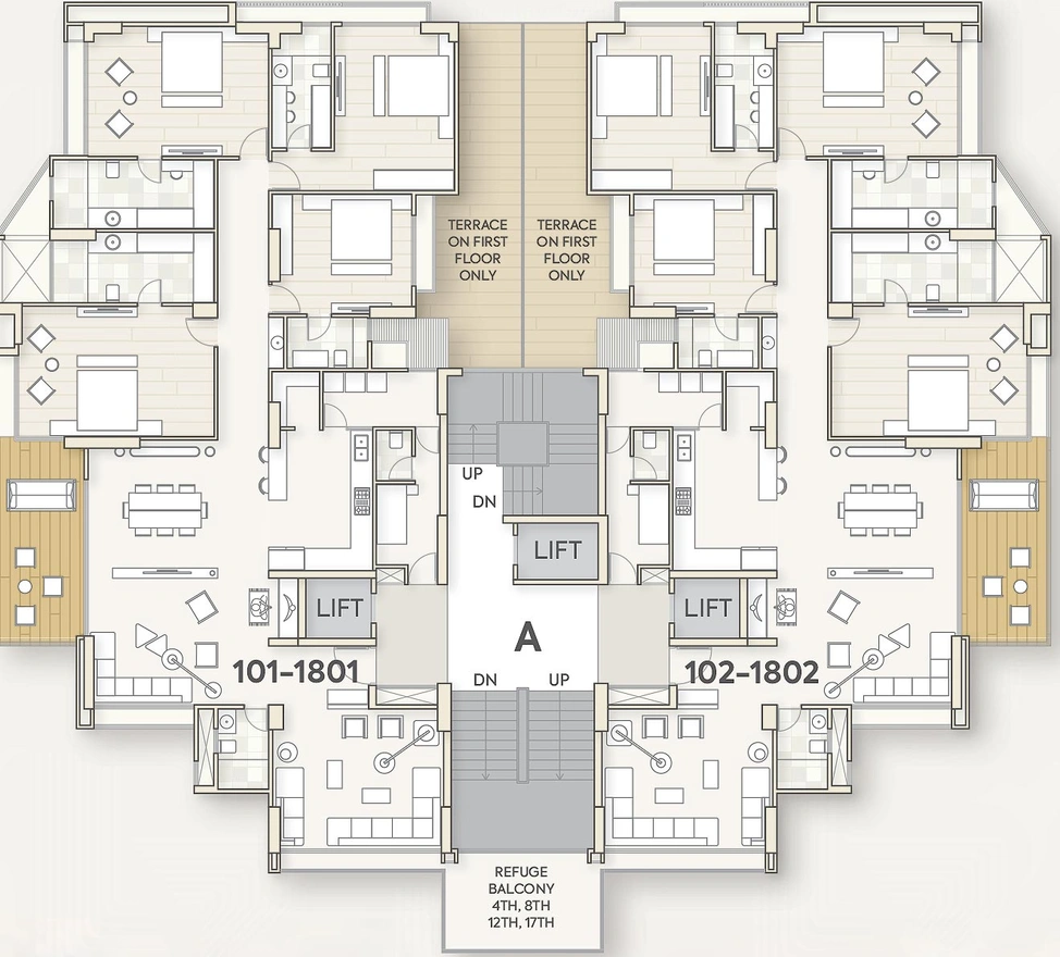 Floor Plan of Shirinivas Luxuria 3 in Bhadaj, Ahmedabad - Image 151337