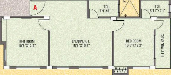 2 BHK Flat in Kochar Emerald in Madhyamgram, Kolkata - Image 810660