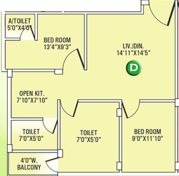 2 BHK Flat in Kochar Greens in Barrackpore, Kolkata - Image 810664