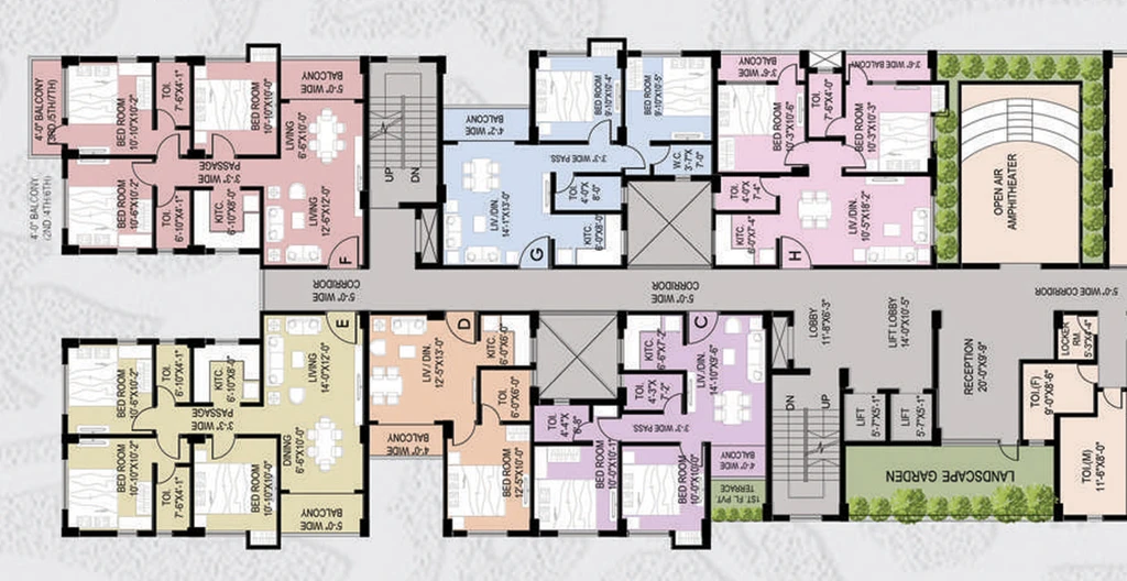 Floor Plan of Kochar Platinum in Madhyamgram, Kolkata - Image 151508