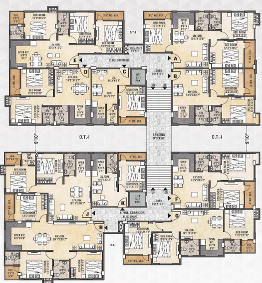 Floor Plan of Kochar Solitaire in Madhyamgram, Kolkata - Image 151522