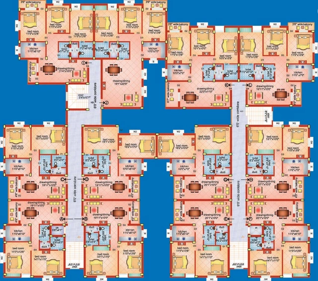 Floor Plan of Dhiraj Anantasai Enclave in Patia, Bhubaneswar - Image 151539