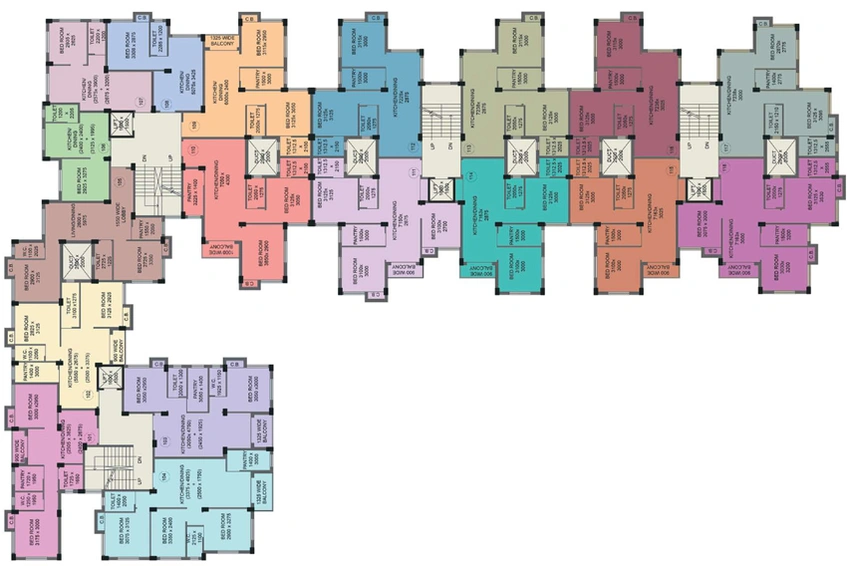 Floor Plan of Mayfair Elite in Narendrapur, Kolkata - Image 151567