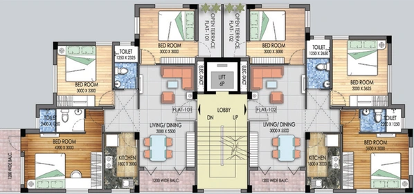 Floor Plan of Mayfair Platinum in Baruipur, Kolkata - Image 151670
