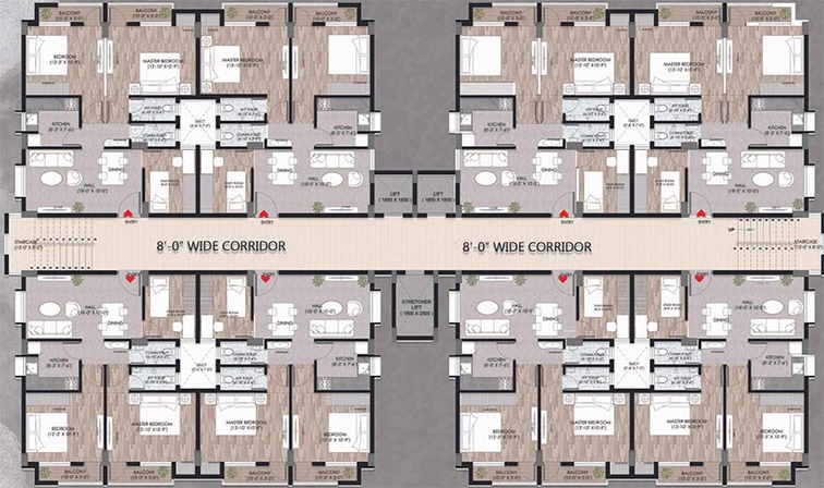 Floor Plan of Eastern Diamond City in Phulnakhara, Bhubaneswar - Image 170648