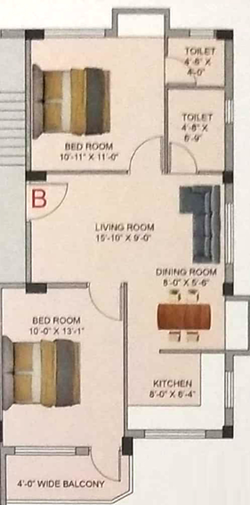 2 BHK Flat in Oiendrila Moni Diamond in Patuli, Kolkata - Image 810740