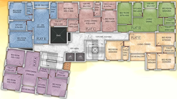 Floor Plan of Skyline Altura in Sonarpur, Kolkata - Image 151795