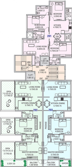 Floor Plan of Roofmakers Basera Residency in Margao, Goa - Image 151970