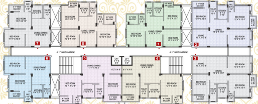 Floor Plan of Adross Radharani Housing Complex in Madhyamgram, Kolkata - Image 151990