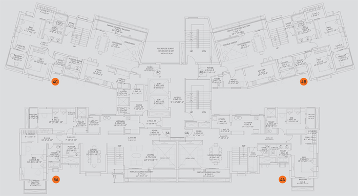 Floor Plan of Tata Eden Court Primo in New Town, Kolkata - Image 152012