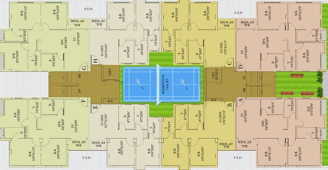 Floor Plan of Atri Green Enclave in Narendrapur, Kolkata - Image 152091