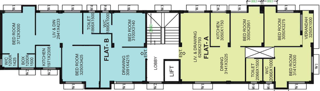 Floor Plan of Aztek Midtown 63 in Bhowanipore, Kolkata - Image 152193