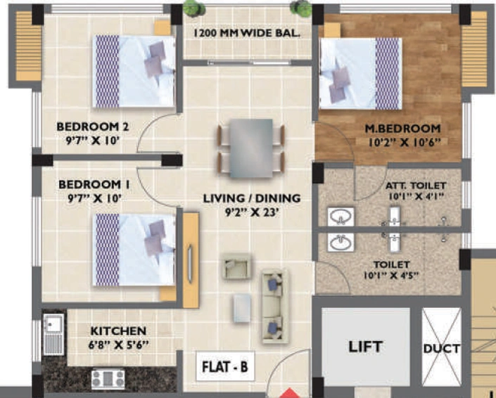 2 BHK Flat in Aztek Tilottama in Thakurpukur, Kolkata - Image 810907