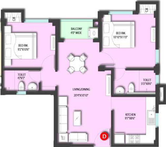 2 BHK Flat in Banyan Earthwork Sky Breeze in Teghoria, Kolkata - Image 810911