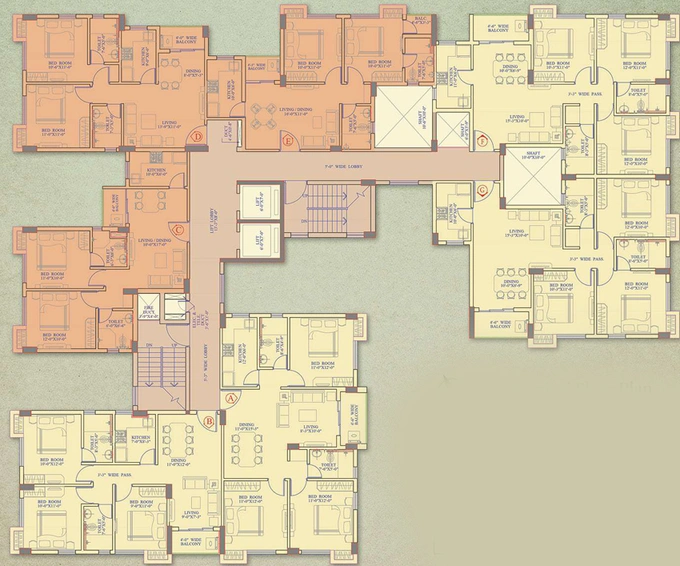 Floor Plan of Banyan Tree The Sky Garden in Rajarhat, Kolkata - Image 152278