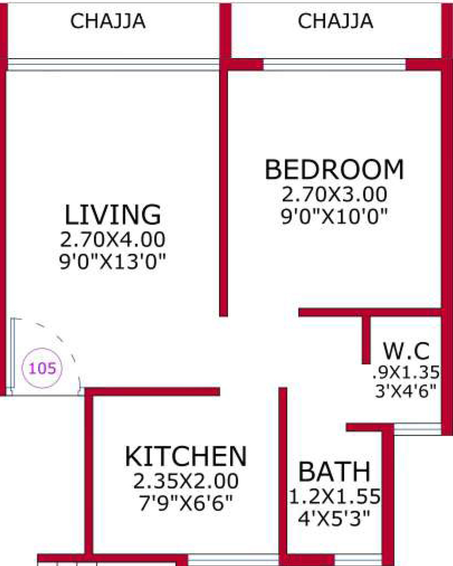 2 BHK Flat in Rajvansh Vaishnavi Residency in Pushpak Nagar, Navi Mumbai - Image 810928