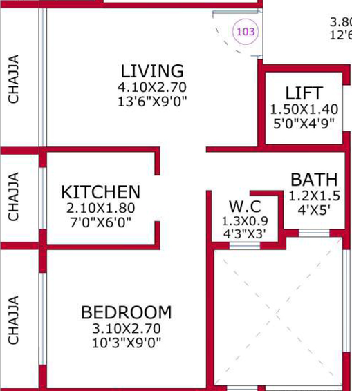 2 BHK Flat in Rajvansh Vaishnavi Residency in Pushpak Nagar, Navi Mumbai - Image 810929