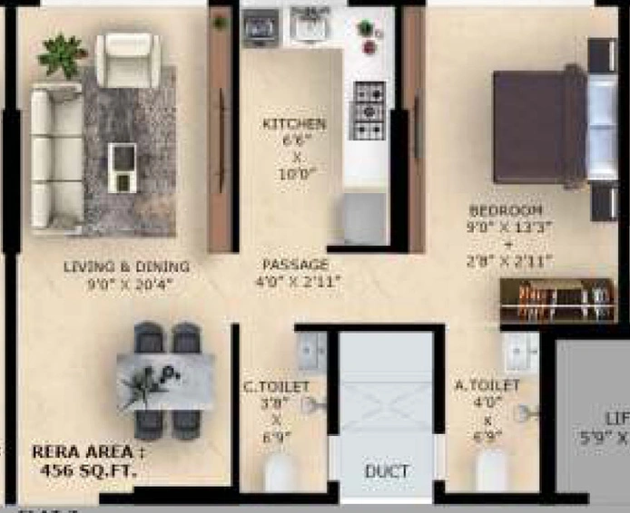 1 BHK Flat in Alag Aranya in Ghatkopar East, Mumbai - Image 663060
