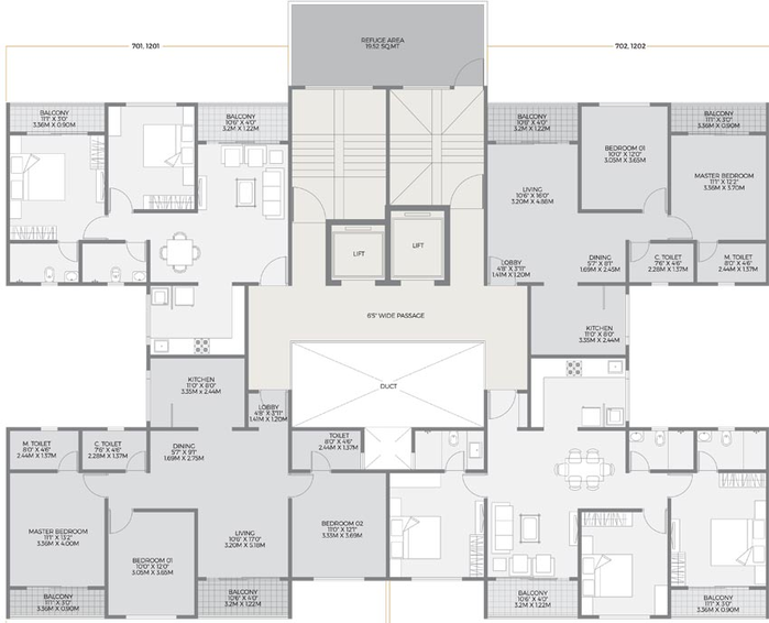 Floor Plan of Tayal K City in Mundhwa, Pune - Image 113214
