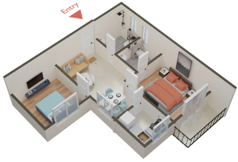 2 BHK Flat in Master Orchard Estate in Madhyamgram, Kolkata - Image 810972
