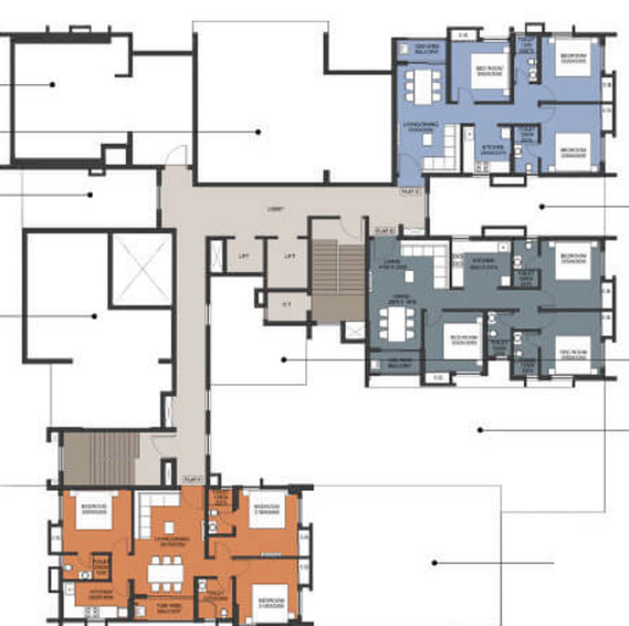 Floor Plan of Salapuria Suncrest Estate in EM Bypass, Kolkata - Image 152560