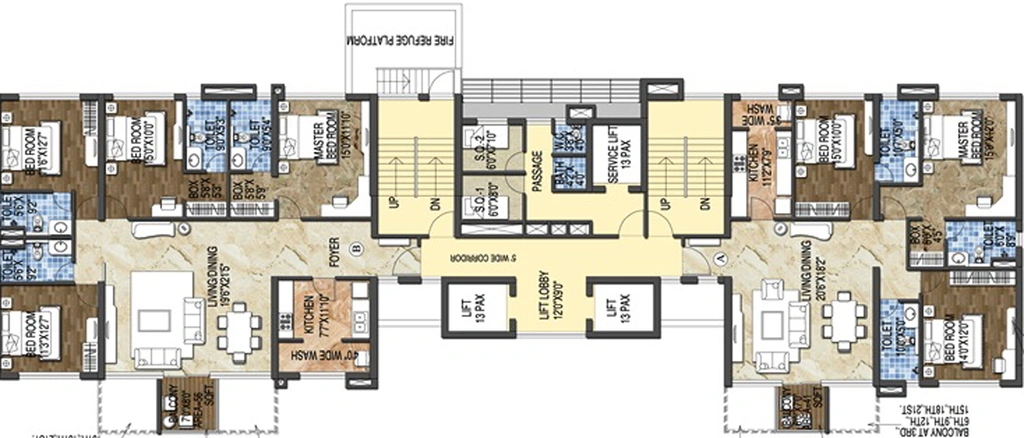 Floor Plan of Salapuria Victoria Vistas in Bhowanipore, Kolkata - Image 152581