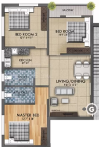 3 BHK Flat in Silverpeak Panihati Pride in Agarpara, Kolkata - Image 811024