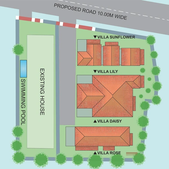 Master Plan of Saldanha Keshia Villas in Anjuna, Goa - Image 152693