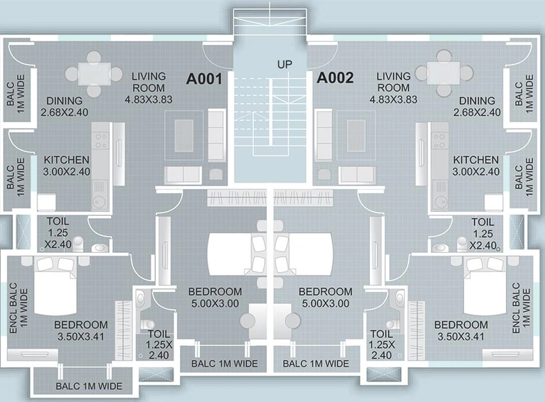 Floor Plan of Saldanha Green Valley in Nachinola, Goa - Image 152796