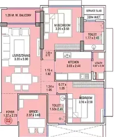 2 BHK Flat in Adani Linkbay Residences in Andheri West, Mumbai - Image 811091
