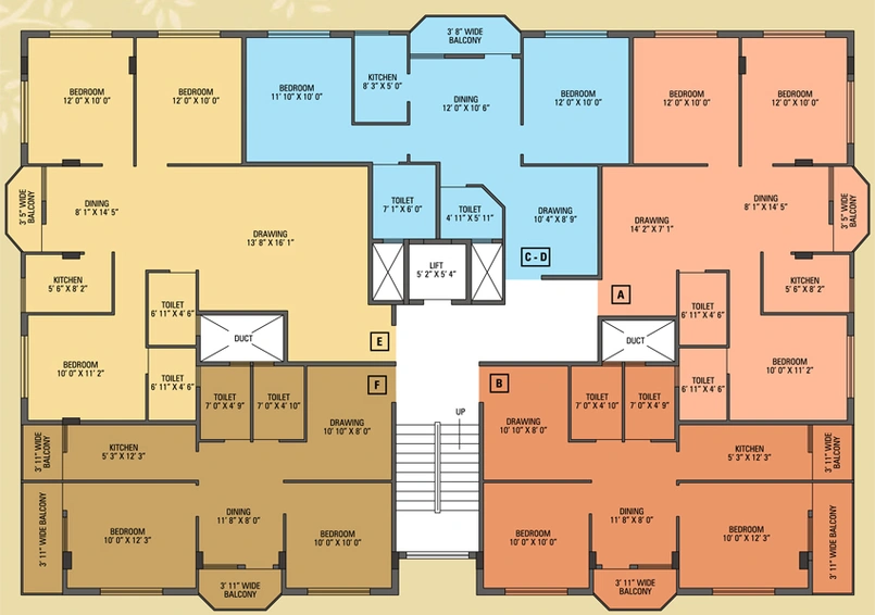 Floor Plan of Bhawani Allen Enclave in Kestopur, Kolkata - Image 152856