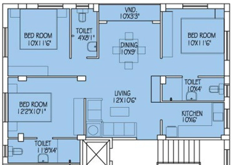 2 BHK Flat in Eden Exotica in Panchasayar, Kolkata - Image 811147