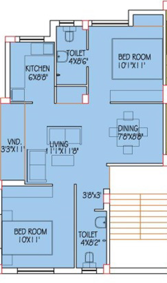 2 BHK Flat in Eden Exotica in Panchasayar, Kolkata - Image 811146