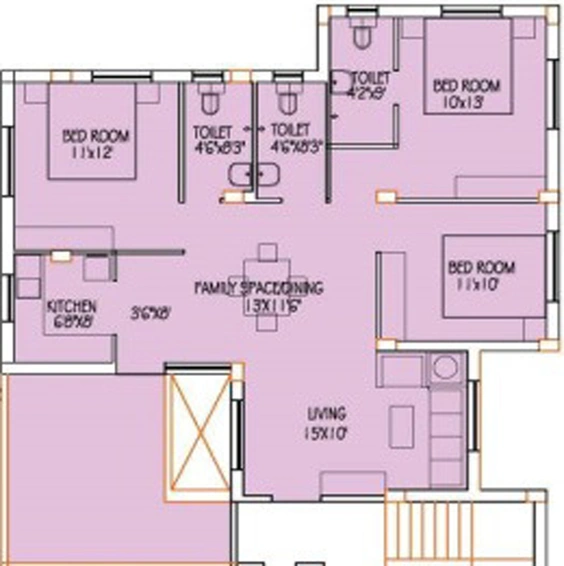 3 BHK Flat in Eden Exotica in Panchasayar, Kolkata - Image 811149
