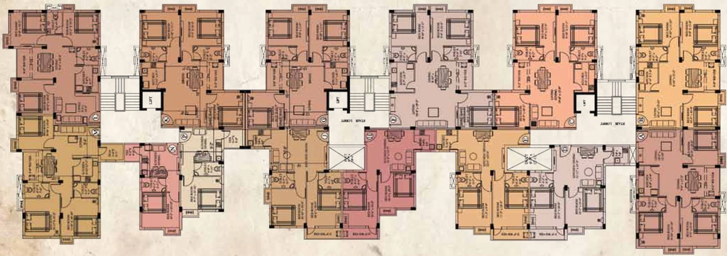 Floor Plan of Eden Richmond Park in Narendrapur, Kolkata - Image 153021