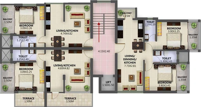 Floor Plan of Prosper El Elyon Studios in Saligao, Goa - Image 153165