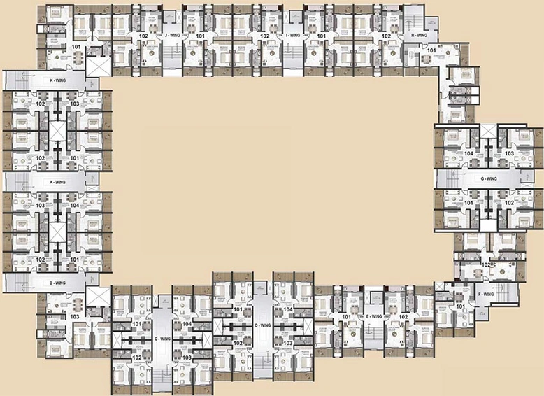 Floor Plan of Remus Coexist in Porvorim, Goa - Image 153269