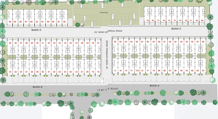 Master Plan of B Gajera Aditya Bungalow in Lambha, Ahmedabad - Image 153270